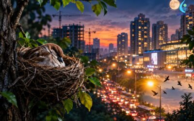 পাখিরাও আর নিশ্চিন্তে ঘুমোতে পারছে না